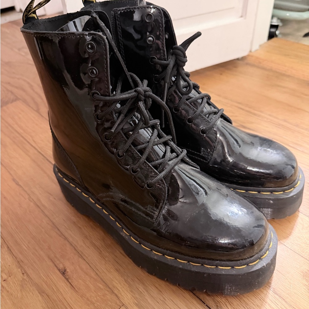 Dr. Martens Glossy Black Combat Boots